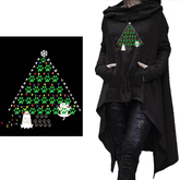 Long Hoodie Merry Pawmas Christmas Hoodie Dog and Cat